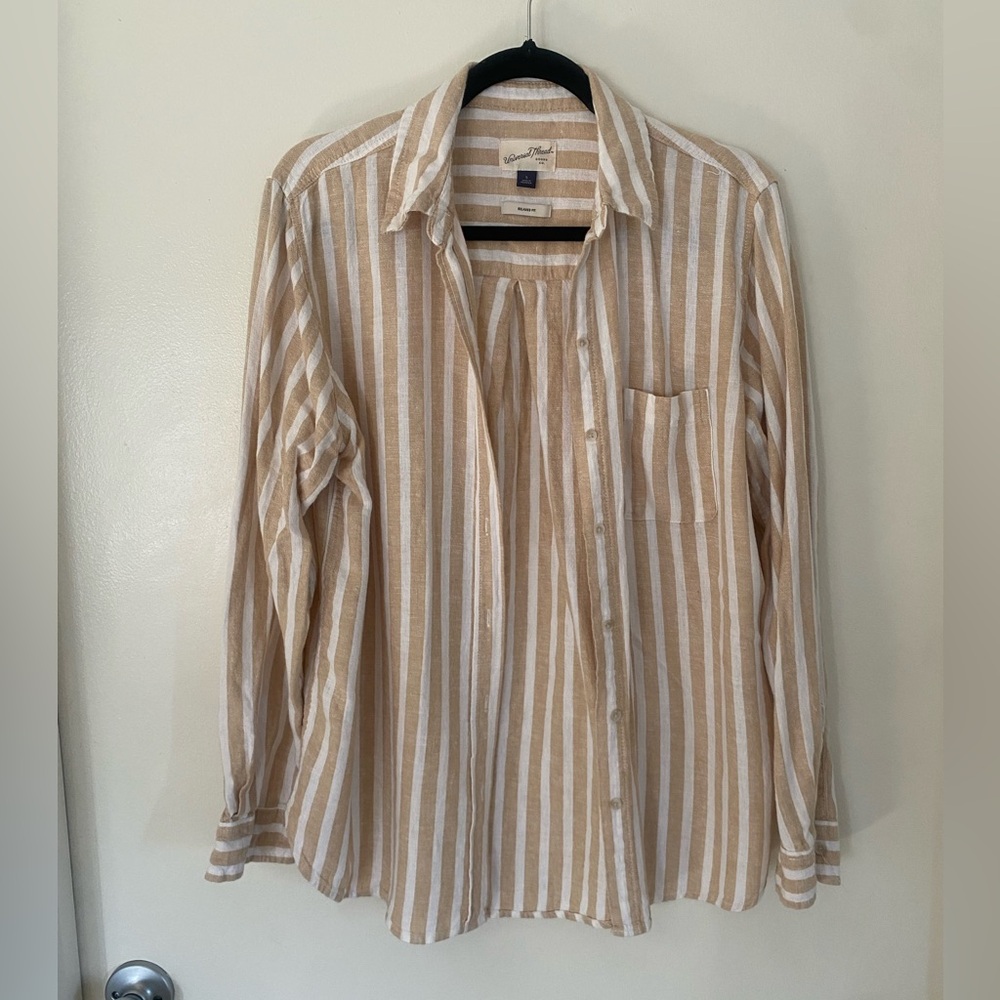 Universal Thread - Women’s Linen Blend Striped Lounge Set, Size S